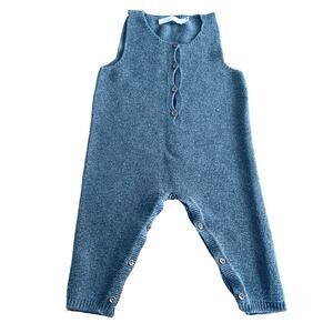 Message in a Bottle boys sweater knit overalls size 12 months